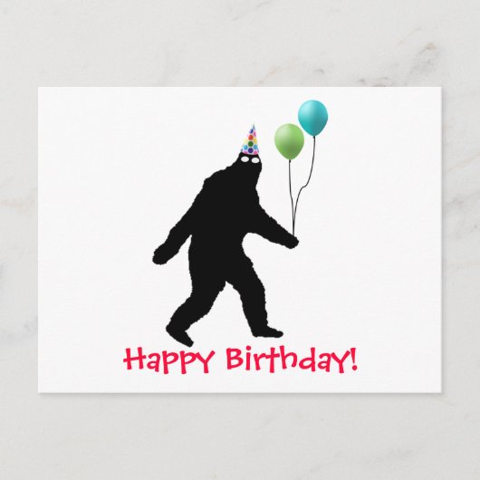Alles Gute zum Geburtstag Bigfoots! Postkarte (Vorderseite)