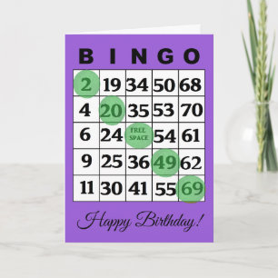 Alles Gute zum Geburtstag BINGO Karte