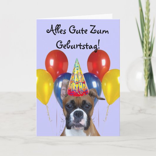 Alles Gute Zum Geburtstag! Birthday  Boxer Card Karte (Vorderseite)