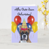 Alles Gute Zum Geburtstag! Birthday  Boxer Card Karte (Gelbe Blume)