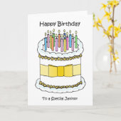 Alles Gute zum Geburtstag bis Janitor Karte (Gelbe Blume)