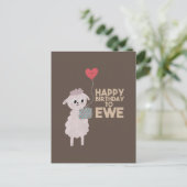 Alles Gute zum Geburtstag bis zum Ende Postkarte (Stehend Vorderseite)