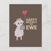 Alles Gute zum Geburtstag bis zum Ende Postkarte (Vorderseite)