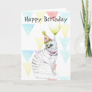 Alles Gute zum Geburtstag bis zum Meow Kitty mit Karte