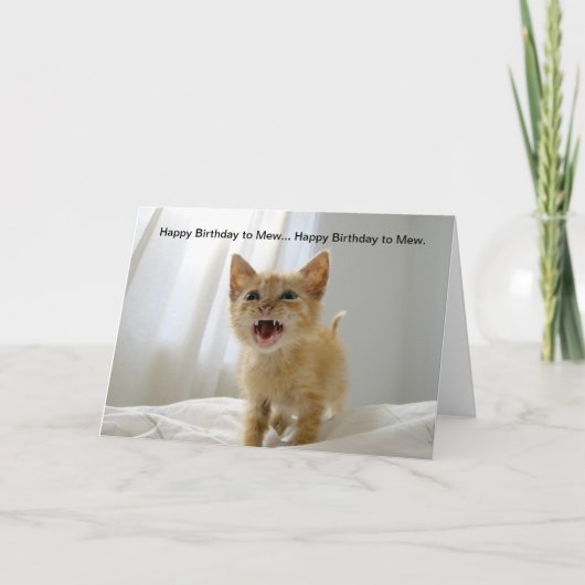 Alles Gute zum Geburtstag bis zur Mew Karte (Vorderseite)