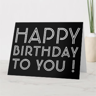 "Alles Gute zum Geburtstag!" Blanko innen s/w Karte