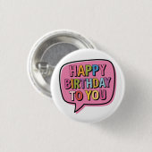 Alles Gute zum Geburtstag Blase Button (Vorne & Hinten)