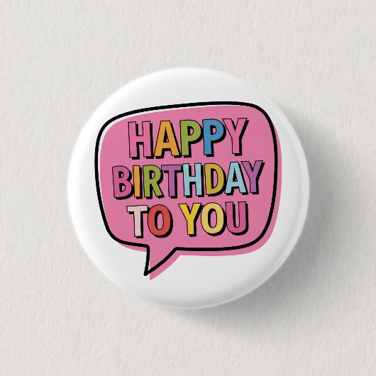 Alles Gute zum Geburtstag Blase Button (Vorderseite)