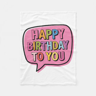 Alles Gute zum Geburtstag Blase Fleecedecke