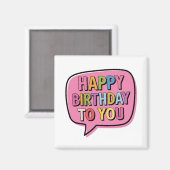 Alles Gute zum Geburtstag Blase Magnet (Vorderseite/Rückseite)