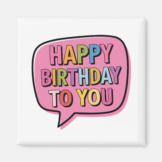 Alles Gute zum Geburtstag Blase Magnet (Vorne)
