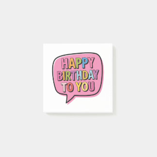 Alles Gute zum Geburtstag Blase Post-it Klebezettel