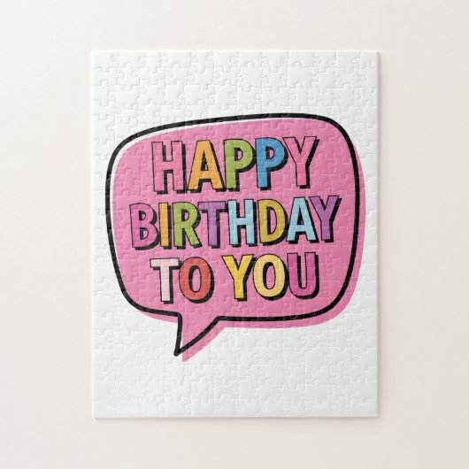 Alles Gute zum Geburtstag Blase Puzzle (Vertikal)