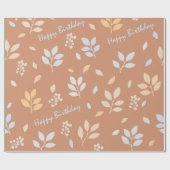 Alles Gute zum Geburtstag Blätter Geschenkpapier (Flach)
