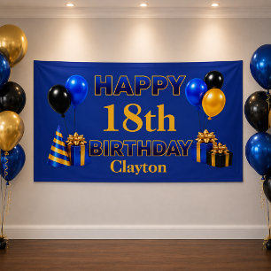 Alles Gute zum Geburtstag Blau jedes Alters Banner