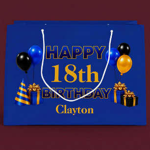 Alles Gute zum Geburtstag Blau jedes Alters Große Geschenktüte