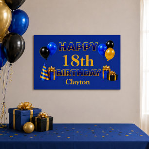 Alles Gute zum Geburtstag Blau jedes Alters Poster