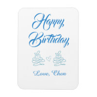 Alles Gute zum Geburtstag blaue Torte Herz Name Li