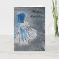 Alles Gute zum Geburtstag (blaues Kleid)