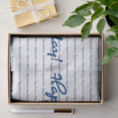 Alles Gute zum Geburtstag! Blaues Wiederholmuster Seidenpapier (Geschenk)