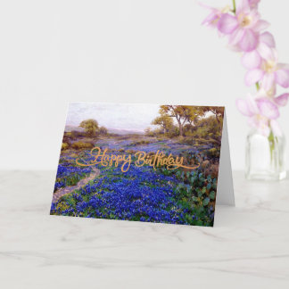 Alles Gute zum Geburtstag, Bluebonnets bei Dämmeru Karte
