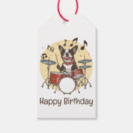 Alles Gute zum Geburtstag Boston Terrier Hund spie Geschenkanhänger