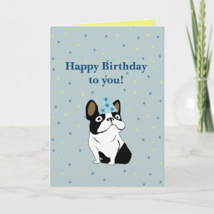 Alles Gute zum Geburtstag Boston Terrier Karte