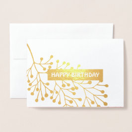 Alles Gute zum Geburtstag. Botanisches Pink Peach Folienkarte