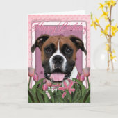 Alles Gute zum Geburtstag - Boxer - Vindy Karte (Gelbe Blume)