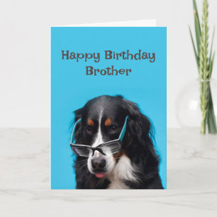 Alles Gute zum Geburtstag Bruder Funny Hund Party Karte