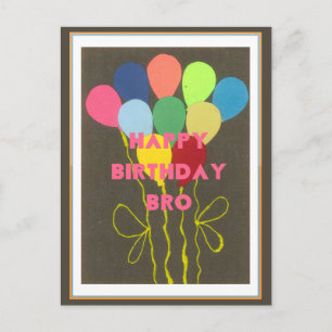 Alles Gute zum Geburtstag Bruder Kunstprint Postkarte