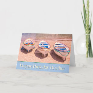 Alles Gute zum Geburtstag Bruder Ruderboot Karte
