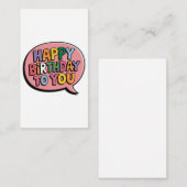 Alles Gute zum Geburtstag Bubble Begleitkarte (Vorne/Hinten)