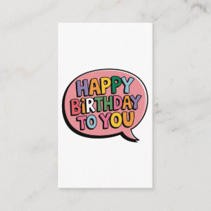 Alles Gute zum Geburtstag Bubble Begleitkarte