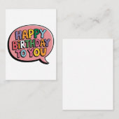 Alles Gute zum Geburtstag Bubble Begleitkarte (Vorne/Hinten)