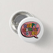Alles Gute zum Geburtstag Bubble Button (Vorne & Hinten)