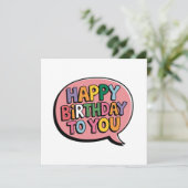 Alles Gute zum Geburtstag Bubble Einladung (Stehend Vorderseite)