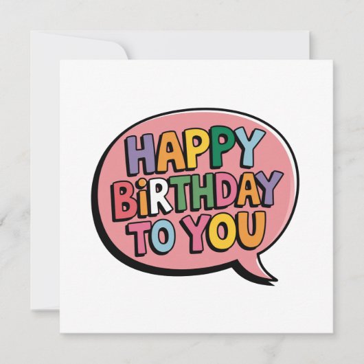 Alles Gute zum Geburtstag Bubble Einladung (Vorderseite)