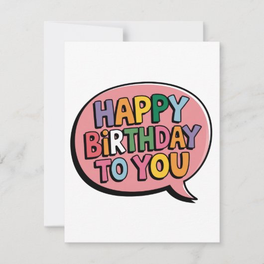 Alles Gute zum Geburtstag Bubble Einladung (Vorderseite)