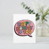 Alles Gute zum Geburtstag Bubble Einladung (Stehend Vorderseite)