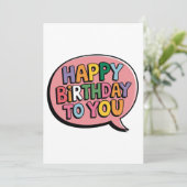 Alles Gute zum Geburtstag Bubble Einladung (Stehend Vorderseite)