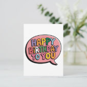 Alles Gute zum Geburtstag Bubble Postkarte (Stehend Vorderseite)