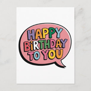 Alles Gute zum Geburtstag Bubble Postkarte