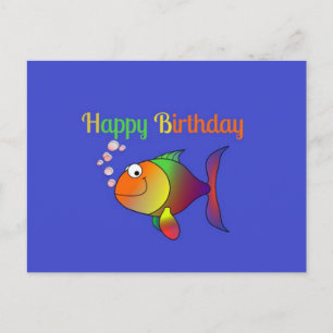 Alles Gute zum Geburtstag, Bubbles der Fisch Vorla Postkarte