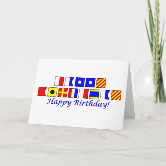 Alles Gute zum Geburtstag buchstabiert im Karte (Vorderseite)