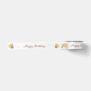 Alles Gute zum Geburtstag Bumble Bee Florales Band Satinband