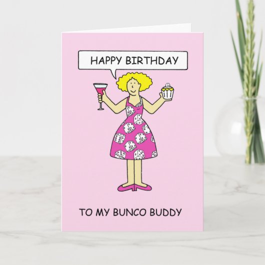 Alles Gute zum Geburtstag Bunco Freund Karte (Vorderseite)