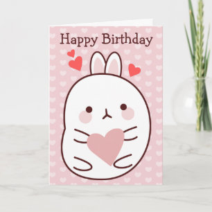 Alles Gute zum Geburtstag Bunny Herz Karte