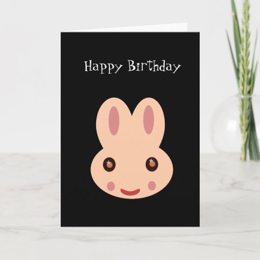 Alles Gute zum Geburtstag: Bunny Karte (Vorderseite)