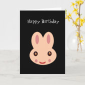 Alles Gute zum Geburtstag: Bunny Karte (Gelbe Blume)